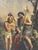 Textile Auguste Kunzek Antique Religious Oil Painting of the Baptism of Christ For Sale - Image 7 of 11