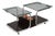 Space Age Chrome, Smoked Glass and Wood Bar Cart, 1970s For Sale