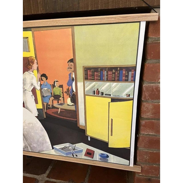 French Double-Sided Educational Dentist School Poster, 1950s For Sale - Image 4 of 15