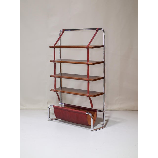 Beautiful and rare 'Jumbo' bookcase / wall cabinet designed by Luigi Massoni for Poltrona Frau, Italy, 1971. This cabinet...