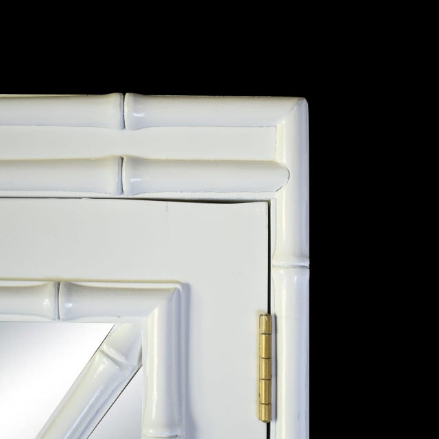 Ornamental & Decorative Materials Late 20th Century Faux Bamboo Mirrored Cabinet by Omega For Sale - Image 7 of 7