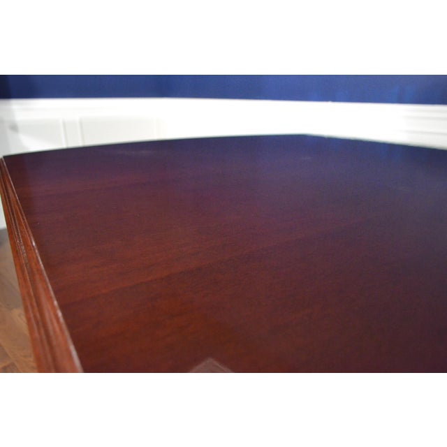Brown Large Mahogany Rectangular Triple Pedestal Conference Table by Leighton Hall For Sale - Image 8 of 11