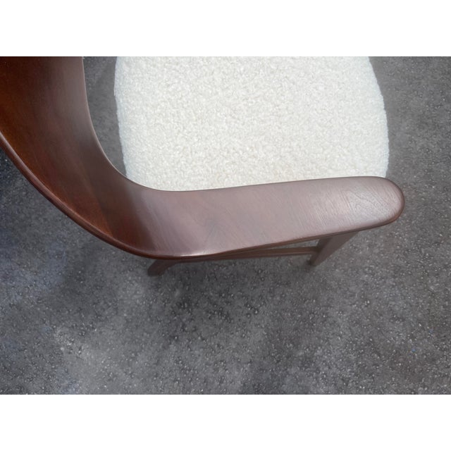 Walnut Arm Chair in the Style of Ejner Larsen & Aksel Bender Madsen, Usa 1950s For Sale - Image 9 of 12