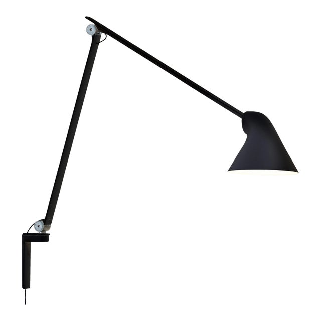 Oki Sato NJP Black Wall Light for Louis Poulsen For Sale