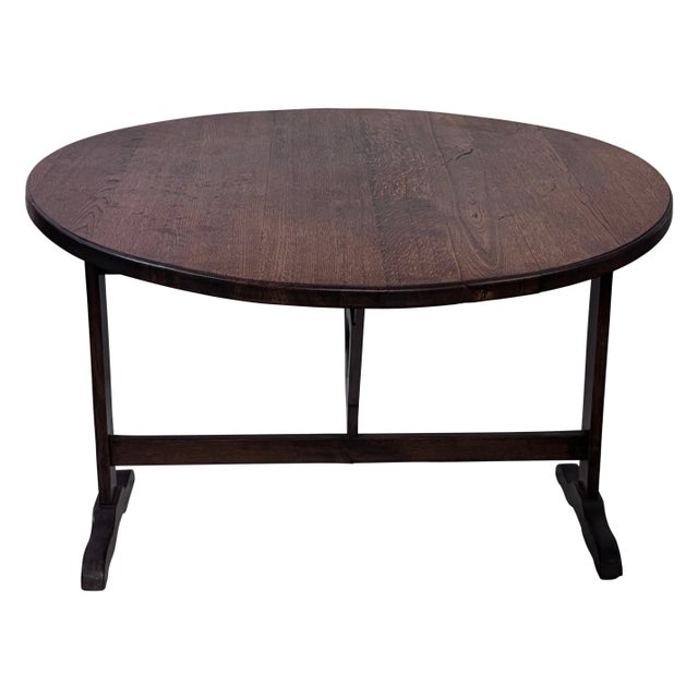 19th Century French Oak Tilt Top Wine Table For Sale In San Francisco - Image 6 of 7