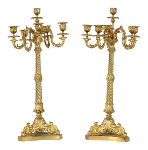 Late 19th Century Gilt Bronze Six Arms Candelabra