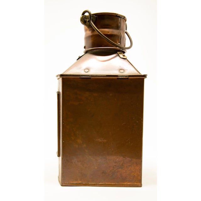 1900 - 1909 1902 Copper Port Ship Lantern by Tung Woo For Sale - Image 5 of 12