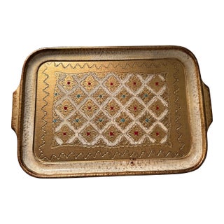 1970's Florentine Tray, Made in Italy For Sale