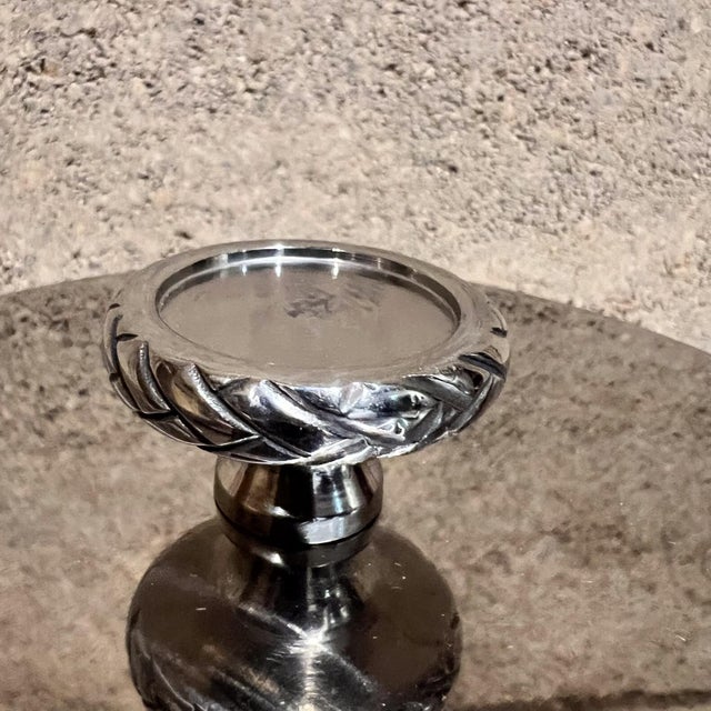 1990s Ralph Lauren Ice Bucket Equestrian Braid Chrome Plates :Polished Steel For Sale - Image 10 of 12