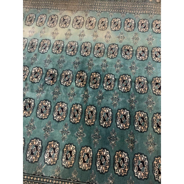 1970s 1970s, Handmade Vintage Uzbek Bukhara Rug 6.1' X 9.2' For Sale - Image 5 of 8