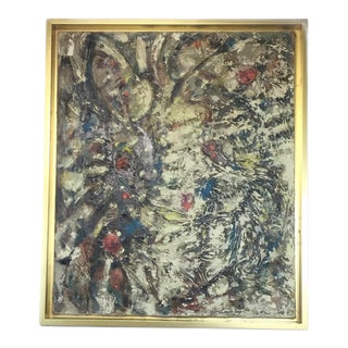 C 1950 Abstract Painting Attr. To Everette Hoffman For Sale