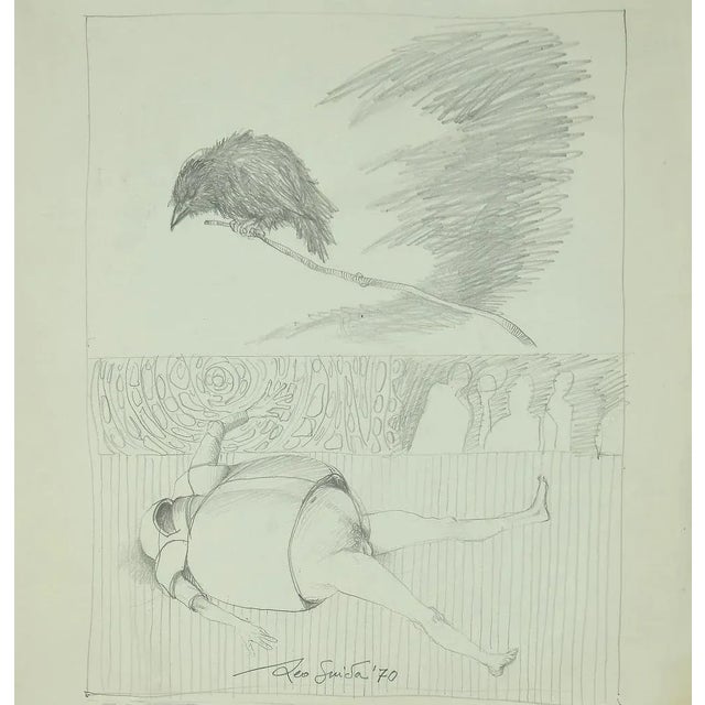 The Guardian is an original Contemporary artwork realized in 1970 by the Italian artist Leo Guida. Original Drawing on...