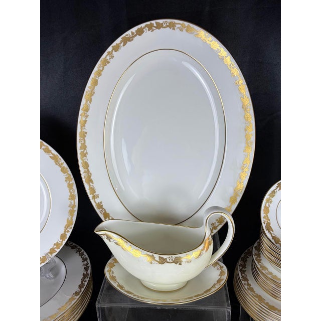 Mid 20th Century Wedgwood Whitehall White (W4001) Fine Bone China Dinnerware — Complete 8-Place Estate Setting With Tea Service (59-Piece Master Lot #1) For Sale - Image 5 of 16