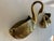Mid 20th Century Mid 20th Century Large Hollywood Regency Brass Swan Wall Pockets, A Pair For Sale - Image 5 of 6