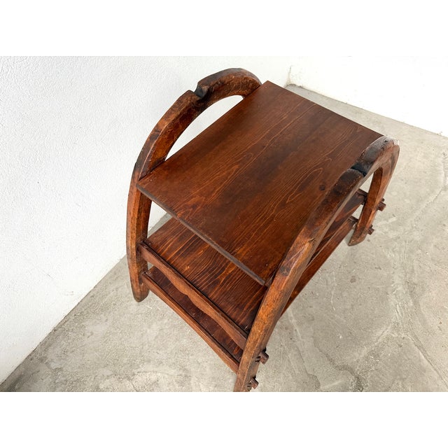 Brutalist Wood Shelf, 1950s For Sale - Image 12 of 18