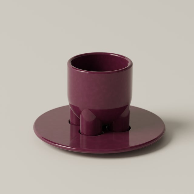 UUUUccio Cappuccino Cup and Saucer by Burgio. For Sale - Image 4 of 4