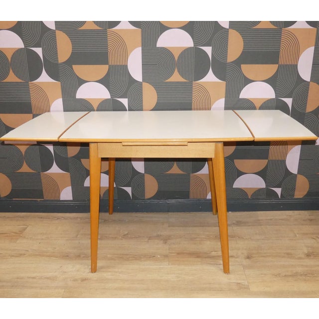 Vintage Extendable Kitchen Table in Wood, 1950s For Sale - Image 14 of 14