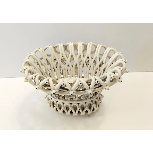 Cream Ceramic Fruit Bowl or Centerpiece by Charles de Boissimon, France For Sale - Image 6 of 17