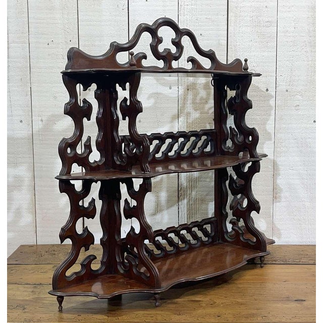 Antique Mahogany Shelf, 1800s, in Good conditions. Designed 1890 to 1919