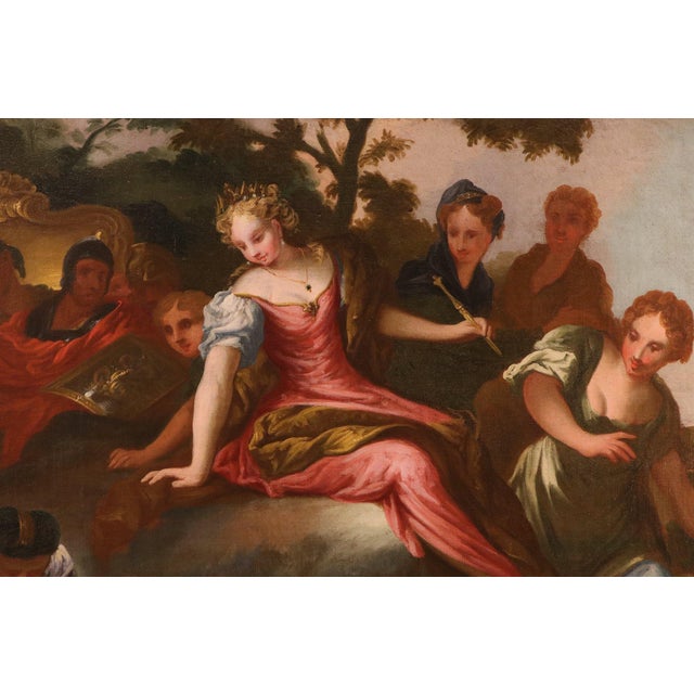 Pier Dandini, The Finding of Moses Landscape, 1680, Oil on Canvas For Sale - Image 12 of 16