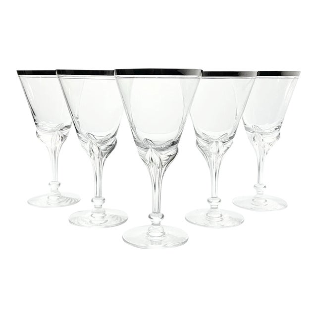 1950s Tiffin-Franciscan “Wedding Day” Set of 5 Water Glasses For Sale