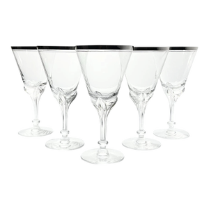 1950s Tiffin-Franciscan “Wedding Day” Set of 5 Water Glasses