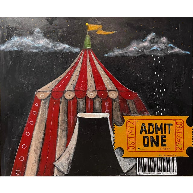 Nina Narimanishvili, Empty Circus, 2021, Acrylic on Canvas, in Flawless conditions. This piece is attributed to the...
