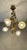 Art Nouveau Golden Chandelier with Frosted Glass Shades For Sale - Image 12 of 18