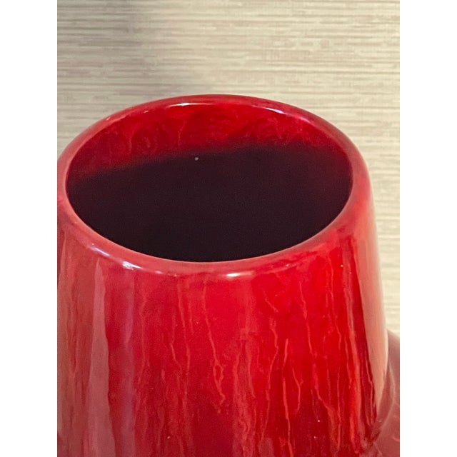 Antique Zsolnay Oxblood Red Ceramic Vase For Sale - Image 4 of 5