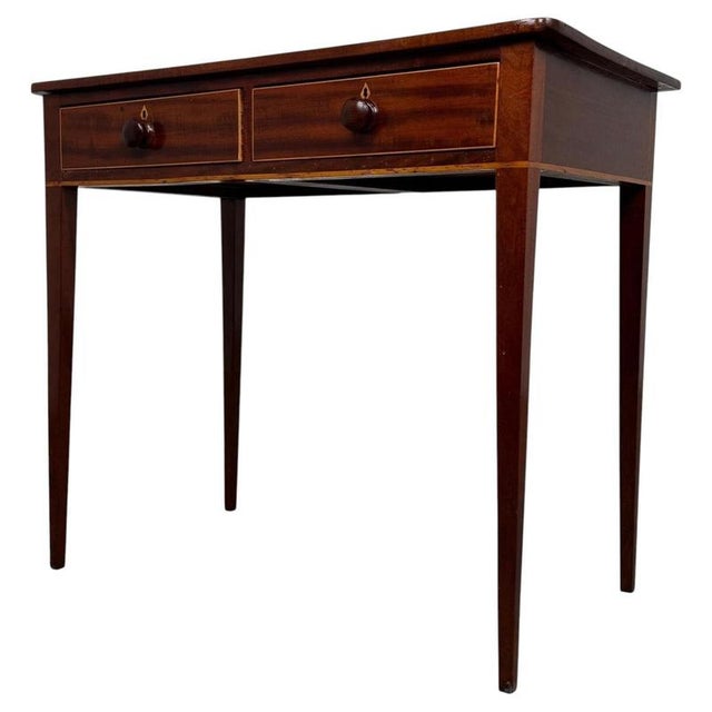 18th Century Antique Georgian English Mahogany Writing Table For Sale - Image 9 of 10