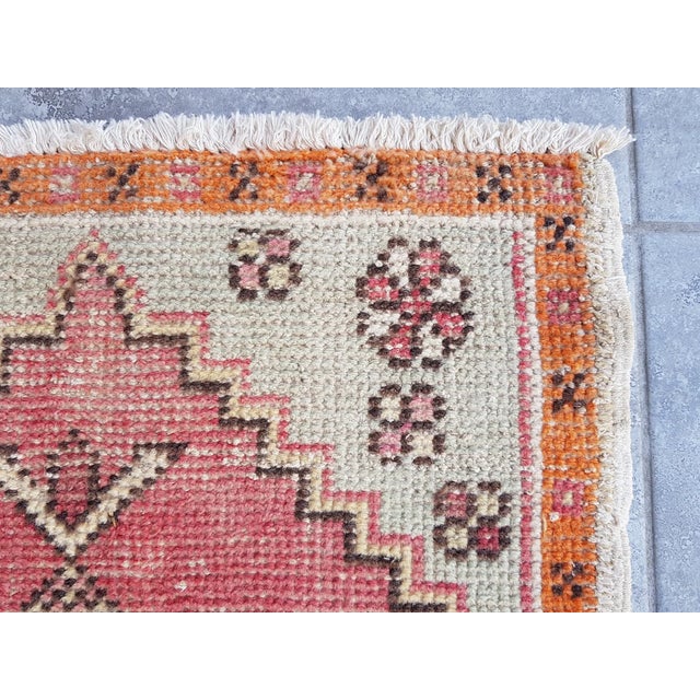 1950s Neutral Orange Wool Rug For Sale - Image 4 of 10