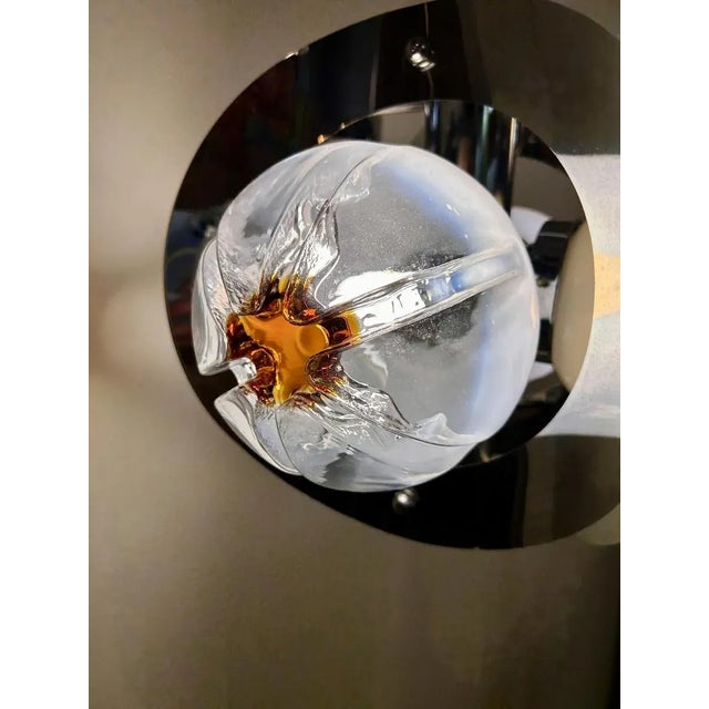 Orange Blown Murano Glass Pendant Light, 1970s For Sale - Image 8 of 10