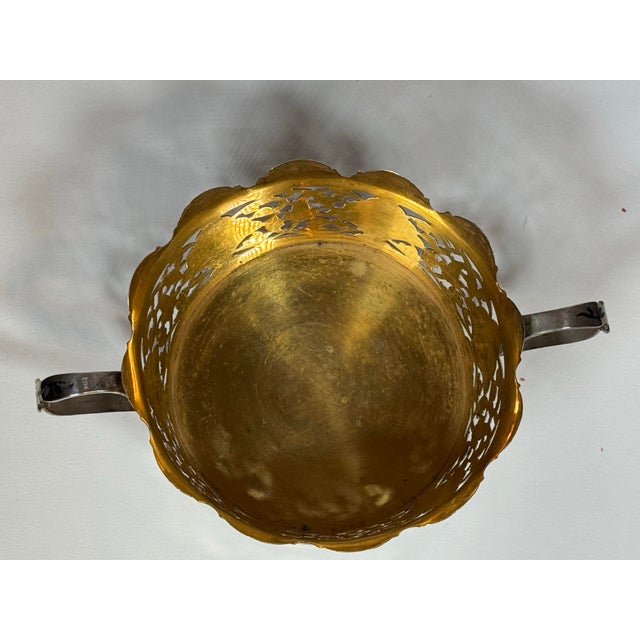 Vintage Kubachi 875 Silver Gilt Niello Openwork Sugar Candy Bowl For Sale - Image 10 of 10