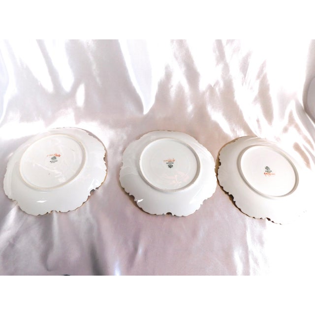 1940s 1940s Lot of Three Signed Plates With Orange Flowers For Sale - Image 5 of 6