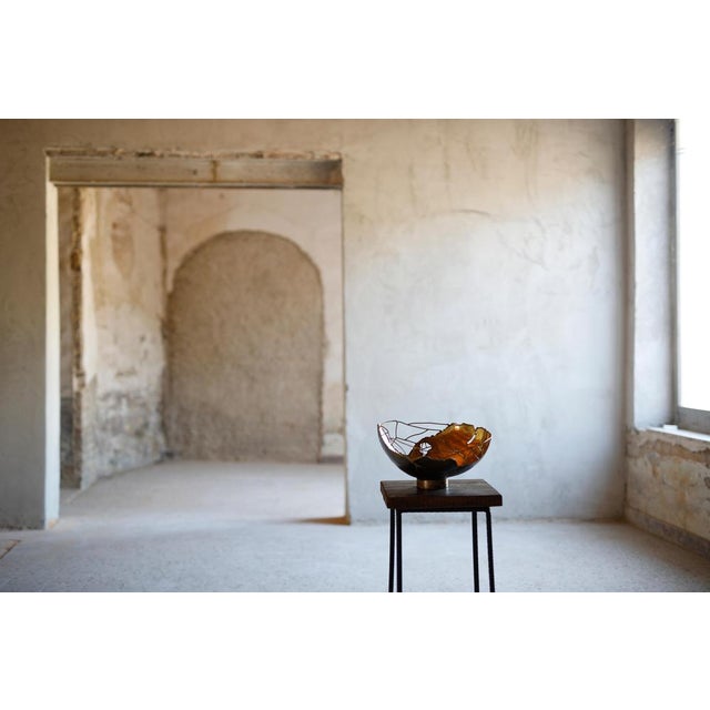 Brass Hand Sculpted Bowl by Samuel Costantini For Sale - Image 14 of 15