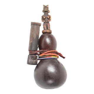 Early 20th Century Old Nyamwezi Diviner's Medicine Gourd Tanzania For Sale