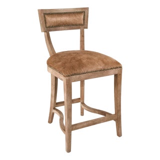 Carvell Bar Stool - Brown Cowhide / Oak Frame For Sale