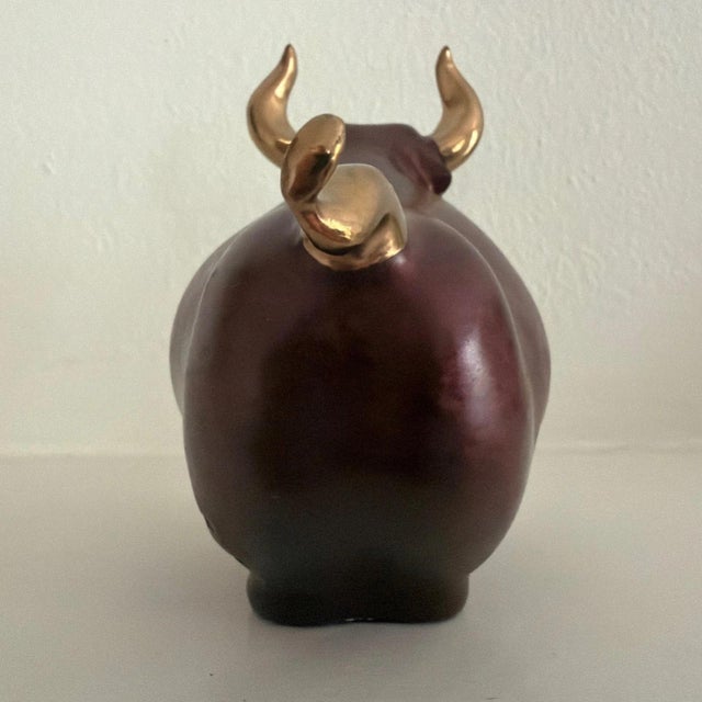 1990s Alexsander Danel - Rare Signed, Ltd Ed. Icarus Bull Sculpture (1993) - 218/1200 For Sale In Milwaukee - Image 6 of 8