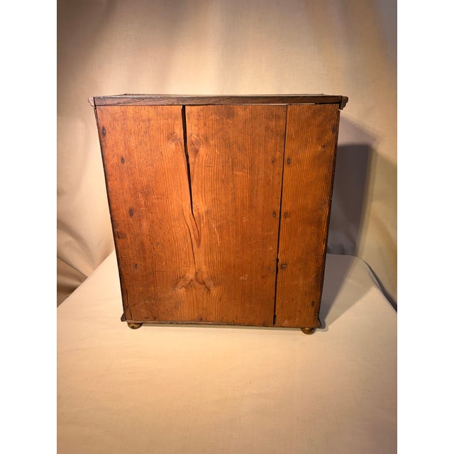 English Antique English Oak Salesman's Oak Small Chest For Sale - Image 3 of 7