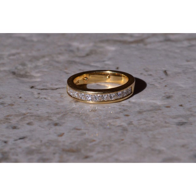 The Briarcliff: 18 Karat Yellow Gold Band set with 1.10 Carats For Sale - Image 4 of 9