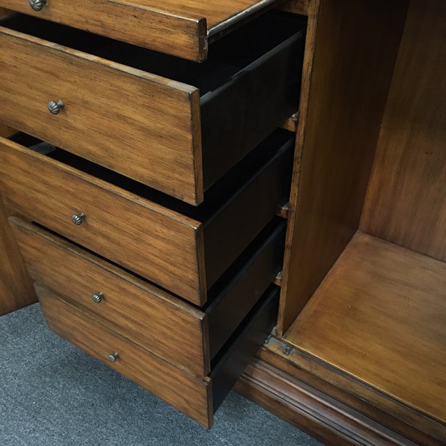 Ital Art Design Wine Armoire with Marble Table Chairish