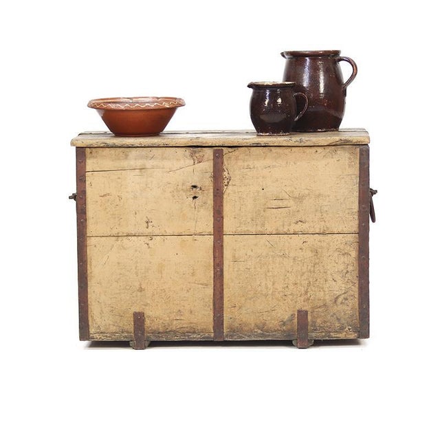 Antique Rustic Farmhouse Transport Chest For Sale - Image 12 of 13