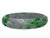 Chinese 2.375" Chinese Green White Gray Relief Carving Jade Stone Bracelet Bangle For Sale - Image 3 of 9