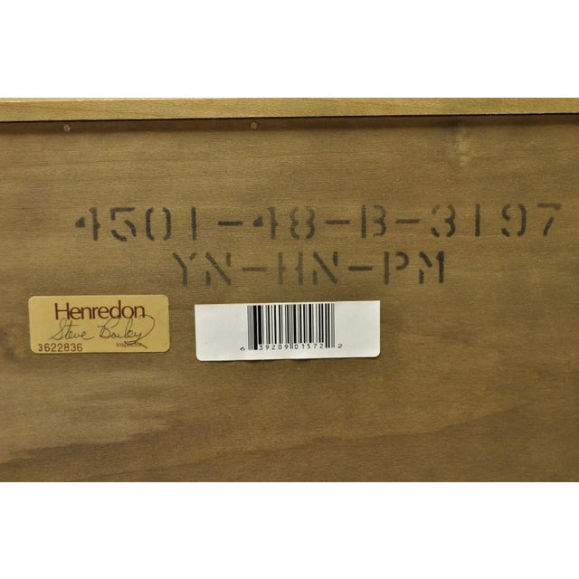 Wood Late 20th Century Henredon Empire Neoclassical Marble Top Mahogany 4 Drawer Dresser Chest Commode For Sale - Image 7 of 12