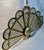 1950s Fire Screen Brass Peacock Feathers Scallop Shell Base & Finial 1950s Hollywood Regency Nautical Decor For Sale - Image 5 of 5
