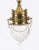 An exceptional antique pair of Edwardian Neo-classical brass and cut-crystal ceiling lights, circa 1900 in date. These...