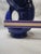 Ceramic Vintage MCM Wade Ceramics Cobalt Blue Gluggle Jug Fish Pitcher Vase For Sale - Image 7 of 7