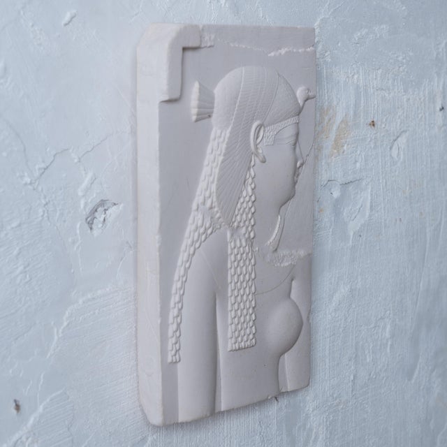 Traditional Egyptian Goddess Plaster Relief For Sale - Image 3 of 5