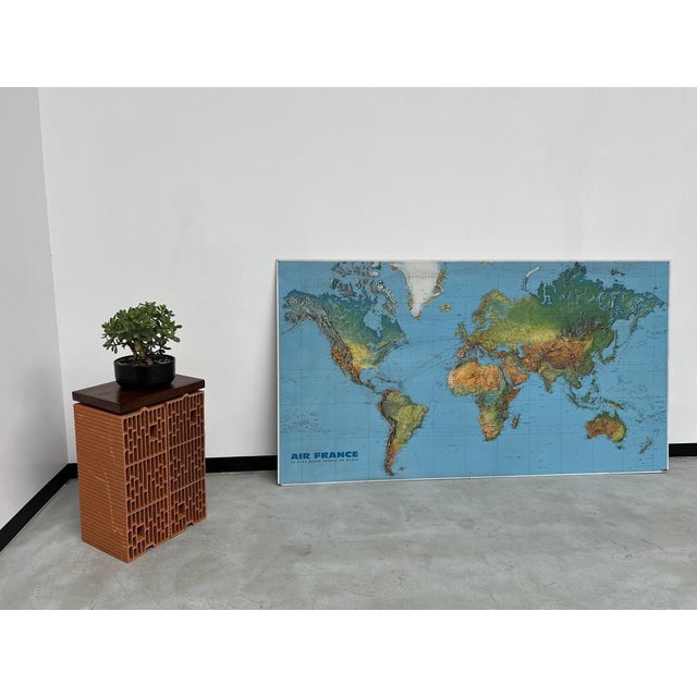 Former Air France Planisphere by Permalux, 1970s For Sale - Image 13 of 15