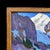 Mid-Century Expressionist Winter Mountain Landscape Oil Painting W/ Original Vintage Wood Frame For Sale - Image 4 of 9